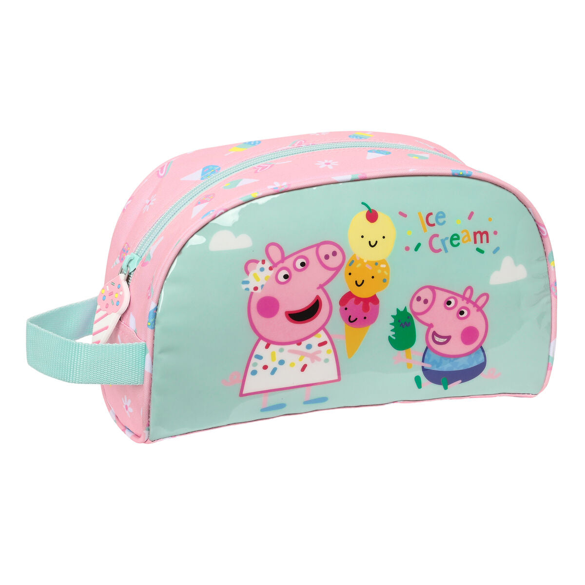 Školská Taštička Peppa Pig Ice Cream Ružová Mätová 26 x 16 9 Cm - Krása Náradie a Doplnky