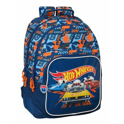 Školský Batoh Hot Wheels Speed Club Oranžová Námornícka Modrá 32 x 42 15 Cm - školské Batohy