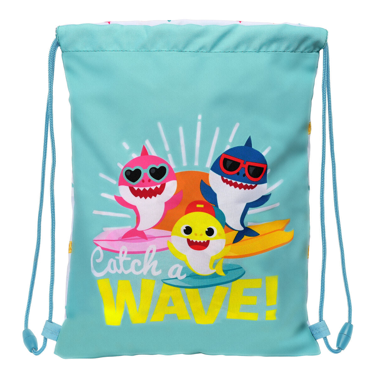 Batoh so šnúrkami Baby Shark Surfing Modrá Biela 26 x 34 1 Cm - Kancelária a Kancelárske Potreby školský