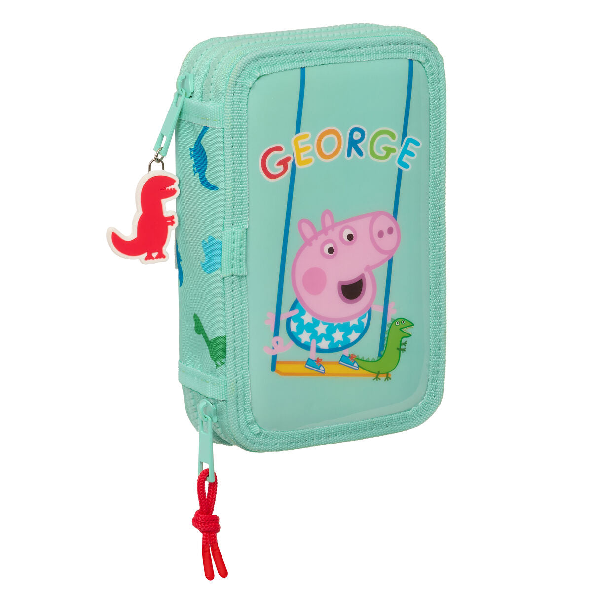 Dvojitý Peračník Plumier Peppa Pig George Mätová 12.5 x 19.5 4 Cm (28 Kusy) - Kancelária a Kancelárske Potreby