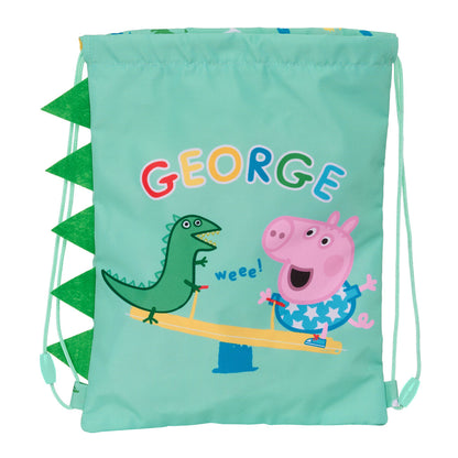 Batoh so šnúrkami Peppa Pig George Mätová 26 x 34 1 Cm - Kancelária a Kancelárske Potreby školský Vzdelávací Materiál