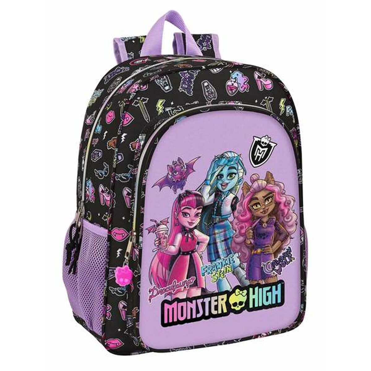 Školský Batoh Monster High Creep Prispôsobiteľný k Vozíku na Batožinu 33 x 42 14 Cm - Kancelária a Kancelárske