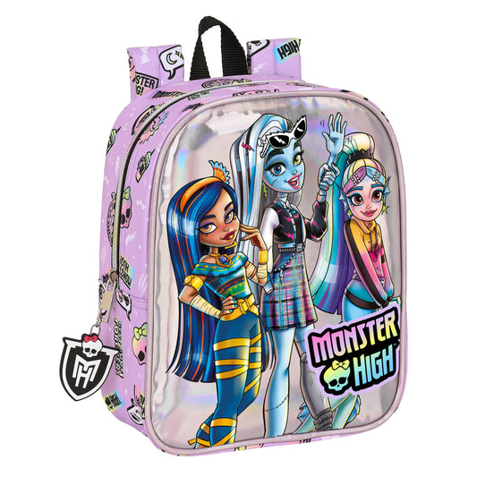 Školský Batoh Monster High Best Boos Fialová 22 x 27 10 Cm - Kancelária a Kancelárske Potreby Vzdelávací Materiál