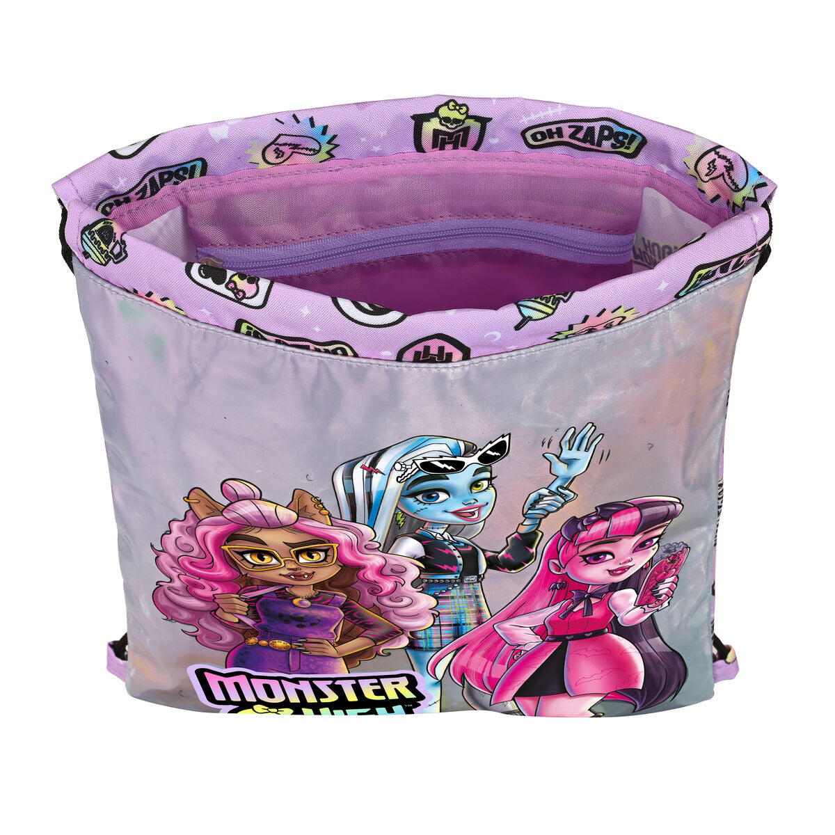 Batoh so šnúrkami Monster High Best Boos Fialová - Kancelária a Kancelárske Potreby školský Vzdelávací Materiál