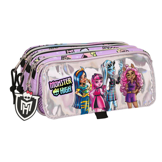 Dvojitý Peračník Monster High Best Boos Fialová 21,5 x 10 8 Cm - Peračníky Dvojité