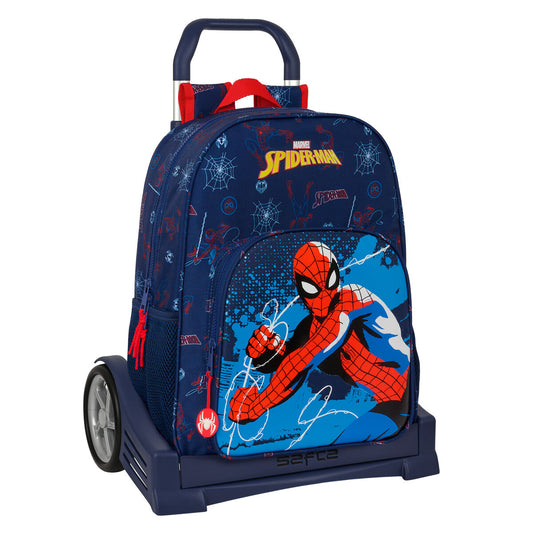 Školská Taška na Kolieskach Spider-man Neon Námornícka Modrá 33 x 42 14 Cm - Kancelária a Kancelárske Potreby