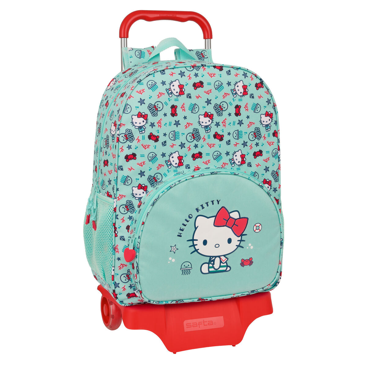 Školská Taška na Kolieskach Hello Kitty Sea Lovers Tyrkysový 33 x 42 14 Cm - Kancelária a Kancelárske Potreby