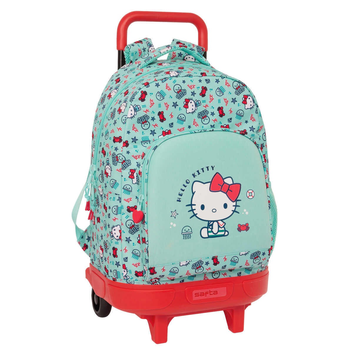 Školská Taška na Kolieskach Hello Kitty Sea Lovers Tyrkysový 33 x 45 22 Cm - školské Tašky