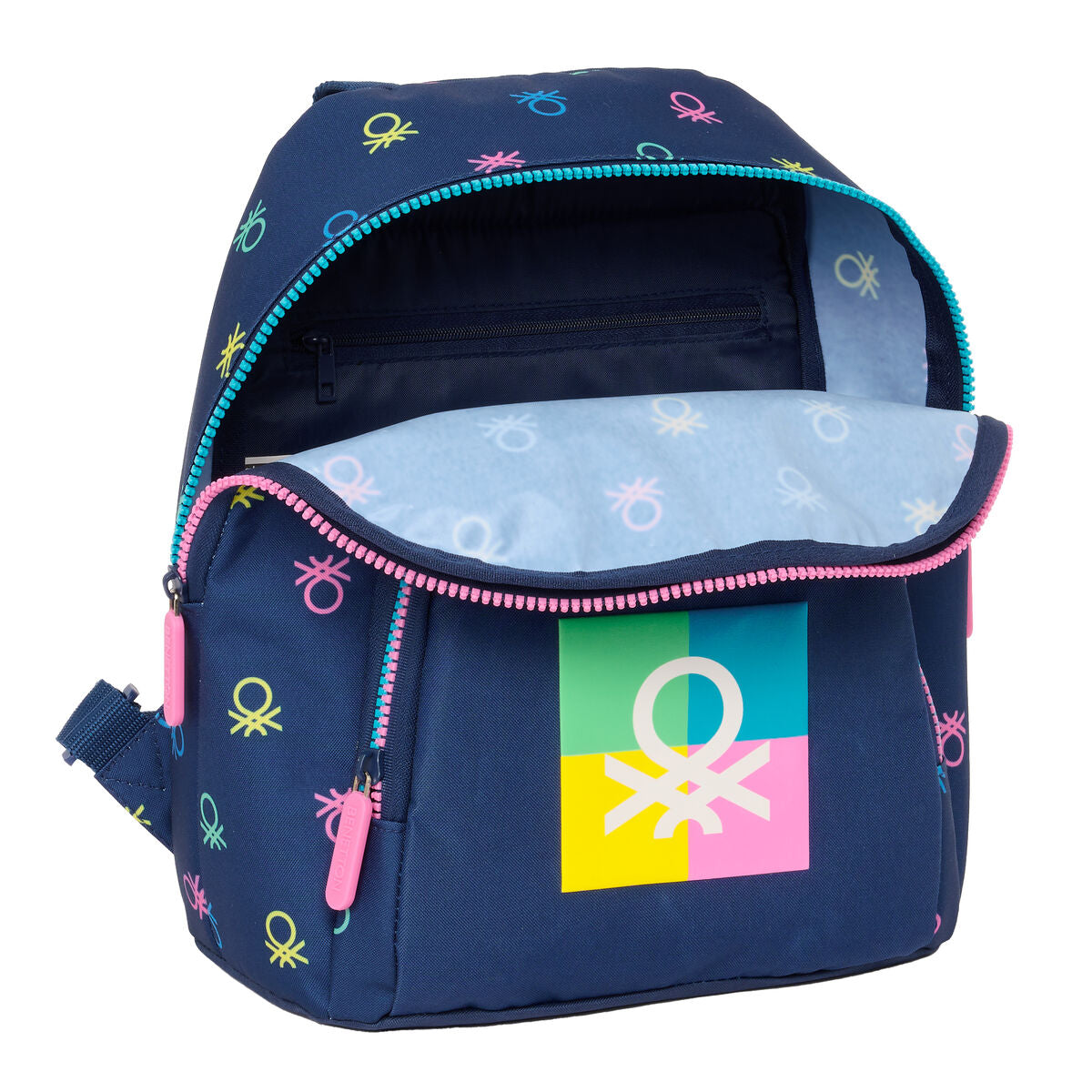 Batoh Benetton Cool Mini Námornícka Modrá 25 x 30 13 Cm - Kancelária a Kancelárske Potreby školský Vzdelávací Materiál