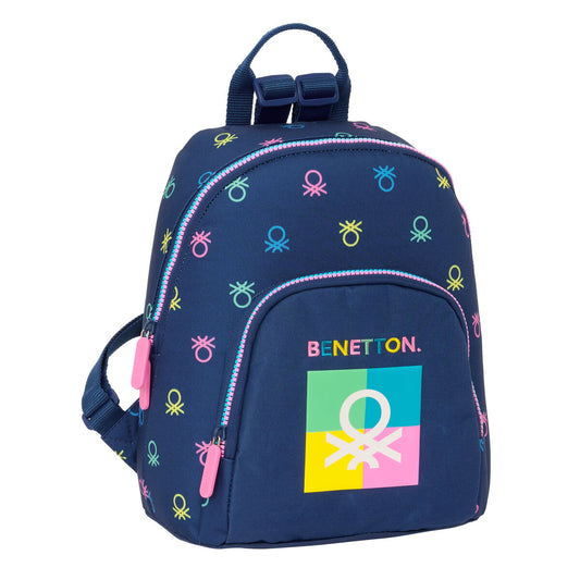 Batoh Benetton Cool Mini Námornícka Modrá 25 x 30 13 Cm - Kancelária a Kancelárske Potreby školský Vzdelávací Materiál