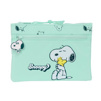 Školské Púzdro Snoopy Groovy Zelená 23 x 16 3 Cm - Púzdra