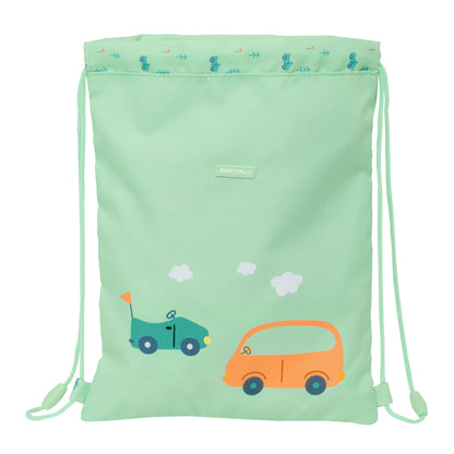 Batoh so šnúrkami Safta Coches Zelená 26 x 34 1 Cm - Kancelária a Kancelárske Potreby školský Vzdelávací Materiál