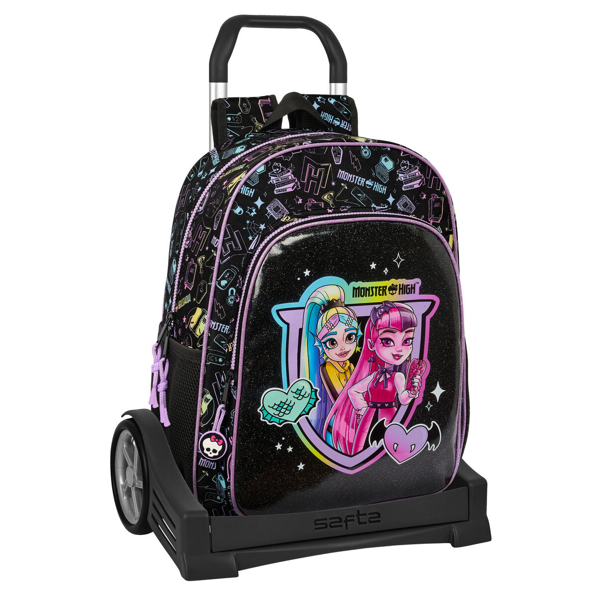 Školská Taška na Kolieskach Monster High čierna 33 x 42 14 Cm - Kancelária a Kancelárske Potreby školský