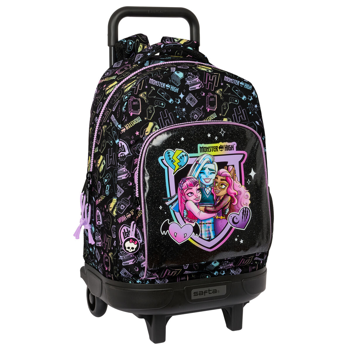 Školská Taška na Kolieskach Monster High čierna 33 x 45 22 Cm - Kancelária a Kancelárske Potreby školský