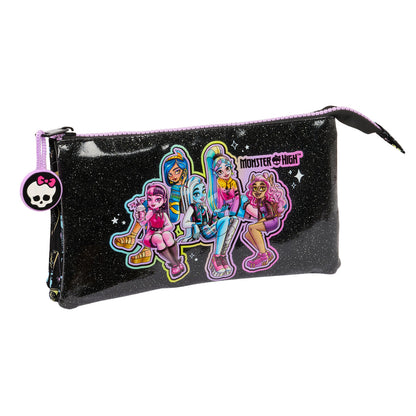 Školské Púzdro Monster High čierna 22 x 12 3 Cm - Púzdra