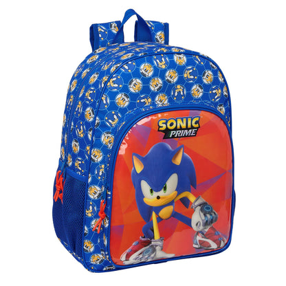 Školský Batoh Sonic Prime Modrá 33 x 42 14 Cm - Kancelária a Kancelárske Potreby Vzdelávací Materiál