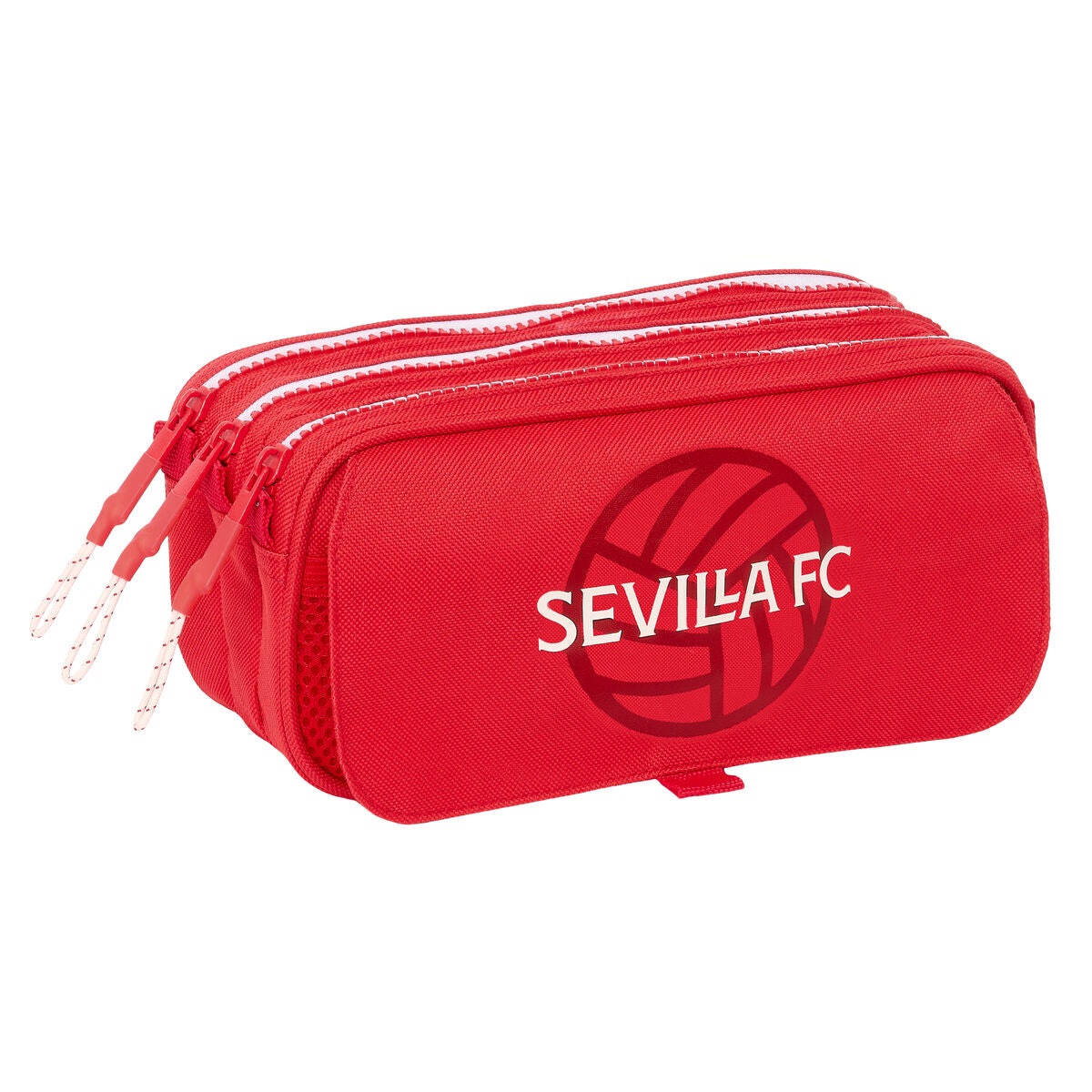 Trojitý Peračník Sevilla Fútbol Club červená 21,5 x 10 8 Cm - Peračníky Trojité