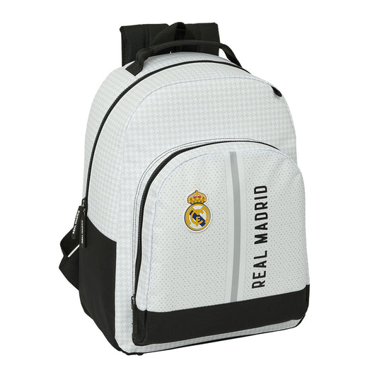 Školský Batoh Real Madrid C.f. 24/25 Biela Sivá 32 x 42 15 Cm - Kancelária a Kancelárske Potreby Vzdelávací Materiál