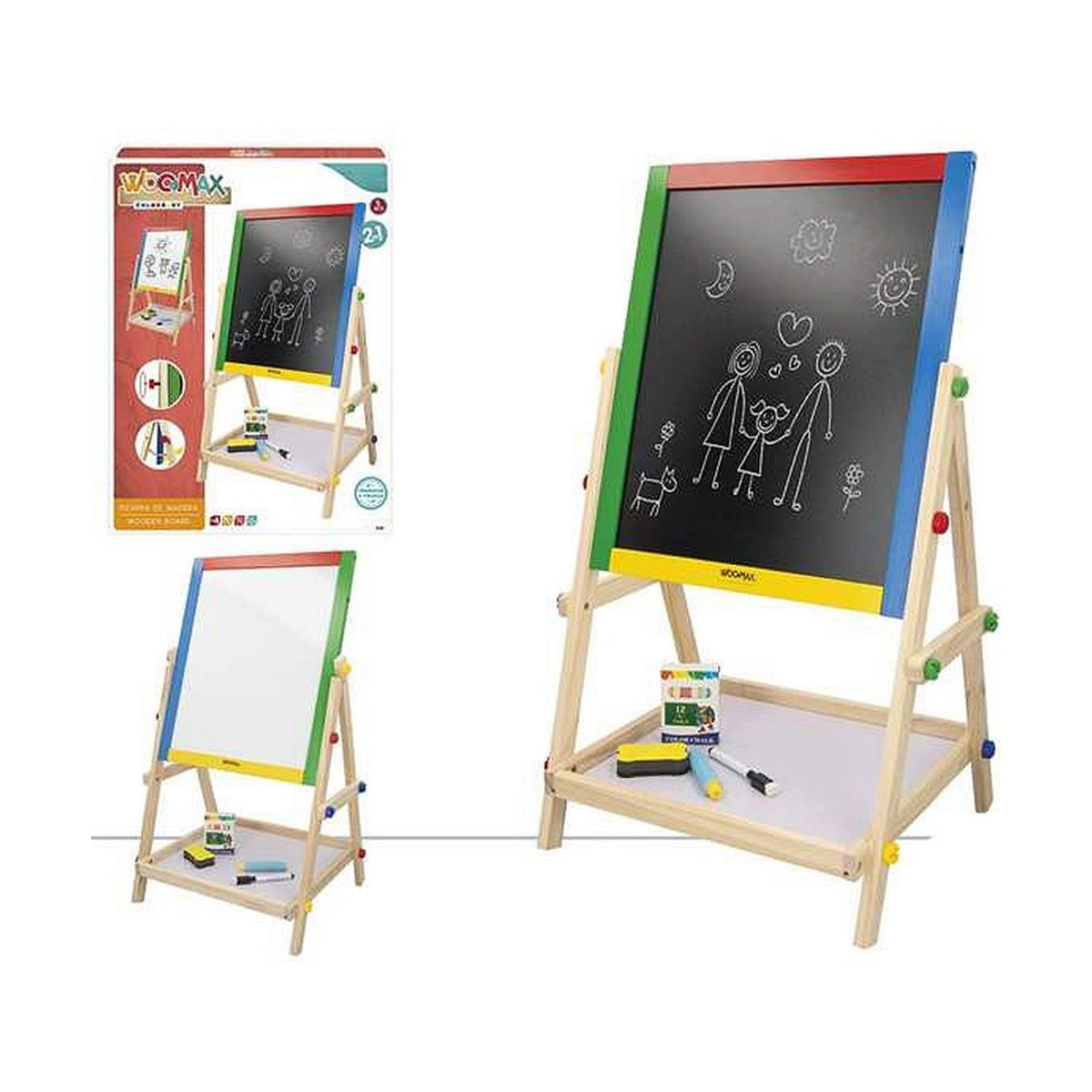 Obojstranná Tabuľa Colorbaby Doplnky 65 x 38 Cm - Hračky a Hry Tvorivé činnosti