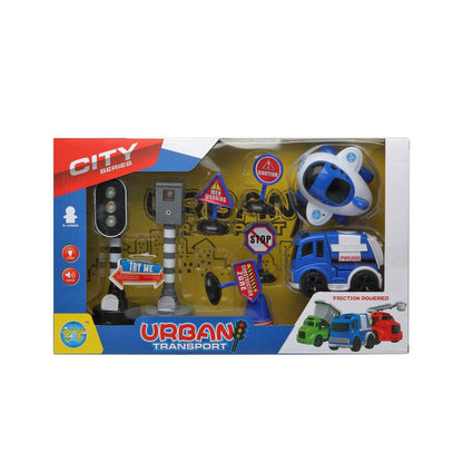 Hracia Sada Dopravných Prostriedkov City Series Police - Hračky a Hry Vozidlá - Bigbuy Kids