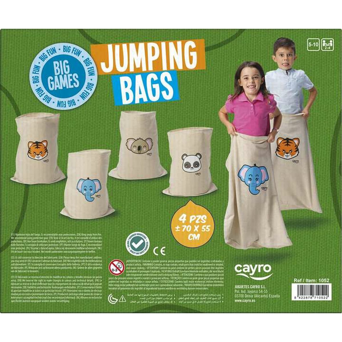 Vrece Cayro Jumping Bags 70 x 55 Cm 4 Kusy - Hracie Sady