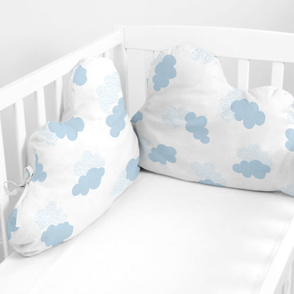 Ochrana Detskej Postieľky Happyfriday Basic Kids Clouds Modrá 60 x 40 Cm - Dieťa Spálňa