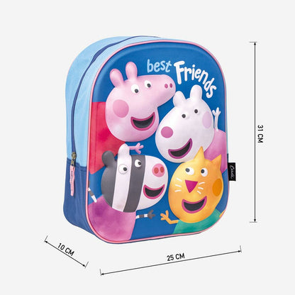 Batoh pre Deti 3d Peppa Pig Modrá 25 x 33 10 Cm - Kancelária a Kancelárske Potreby školský Vzdelávací Materiál