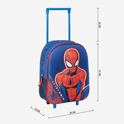 Školská Taška na Kolieskach Spider-man Modrá 25 x 31 10 Cm - Kancelária a Kancelárske Potreby školský