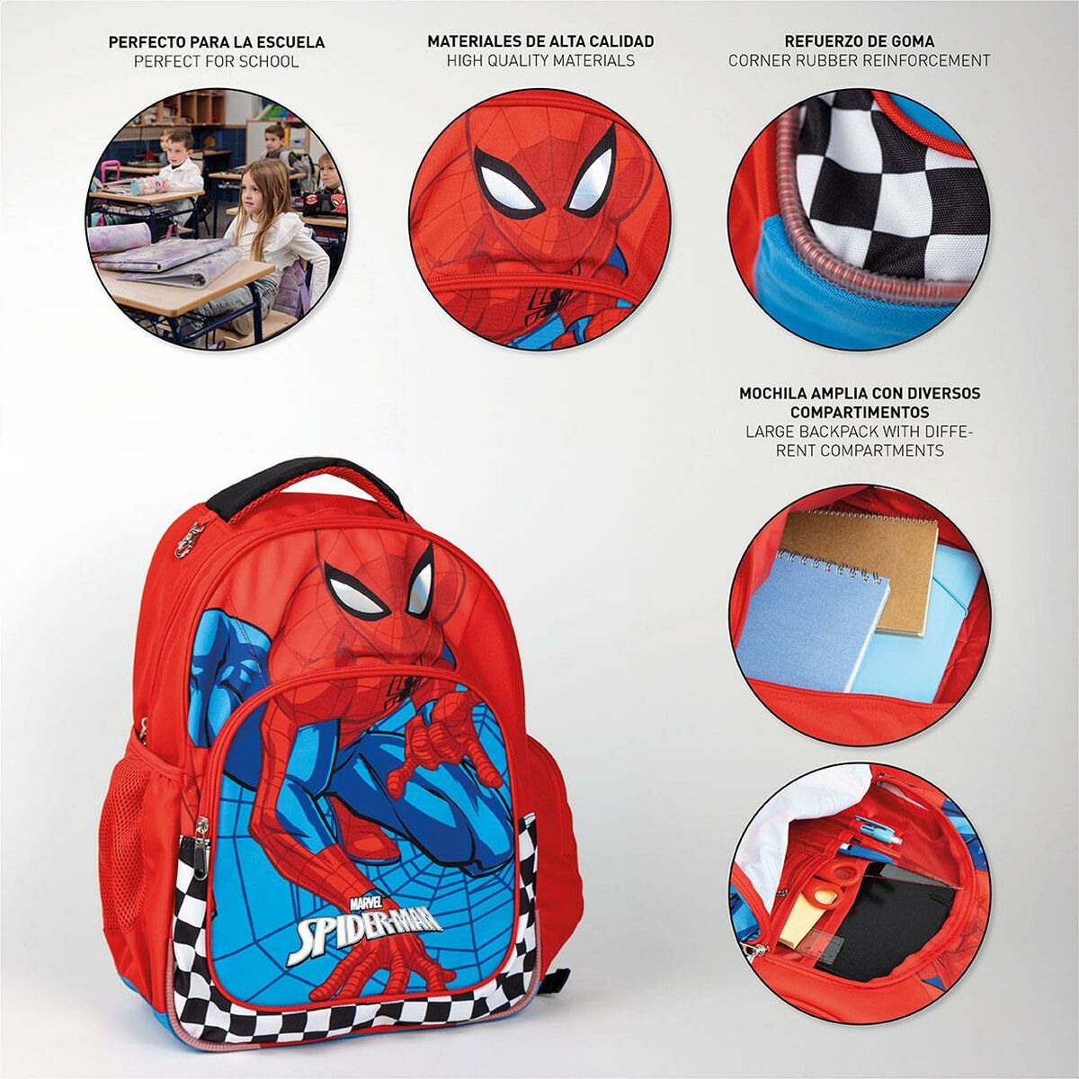 Školský Batoh Spider-man 32 x 15 42 Cm - Kancelária a Kancelárske Potreby Vzdelávací Materiál