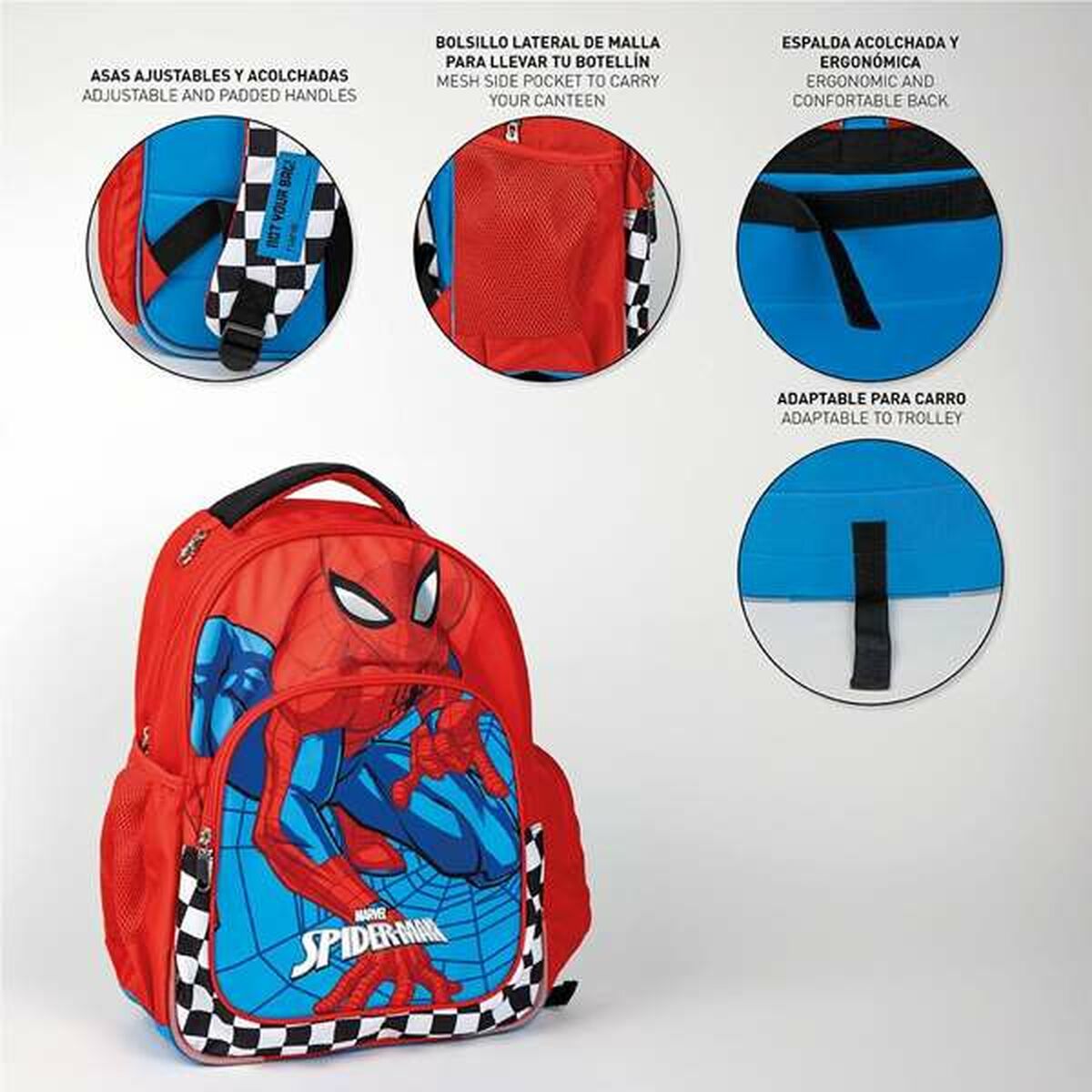 Školský Batoh Spider-man červená 32 x 15 42 Cm - Kancelária a Kancelárske Potreby Vzdelávací Materiál