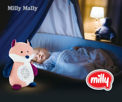 Plyšový Zaspávačik Líška s Projektorom Milly Mally - Hračky pre Bábätká - Milly Mally