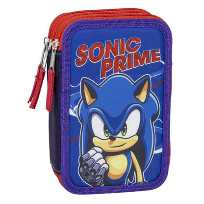 Trojitý Peračník Sonic Modrá 12,5 x 6,5 19,5 Cm - Kancelária a Kancelárske Potreby školský Vzdelávací Materiál