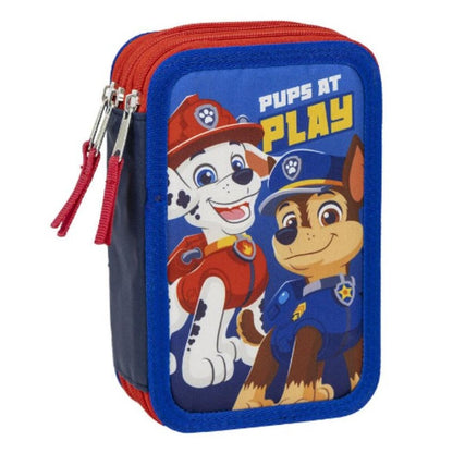 Trojitý Peračník The Paw Patrol Modrá 12,5 x 6,5 19,5 Cm - Kancelária a Kancelárske Potreby školský Vzdelávací Materiál