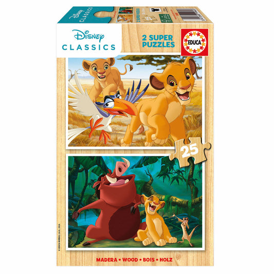 Sada 2 Puzzle The Lion King Classics 25 Kusy - Hračky a Hry Puzzle Hlavolamy