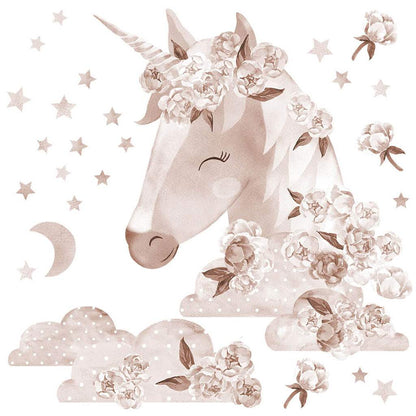 Samolepka na Stenu Boho Unicorn - Samolepky - Bayo