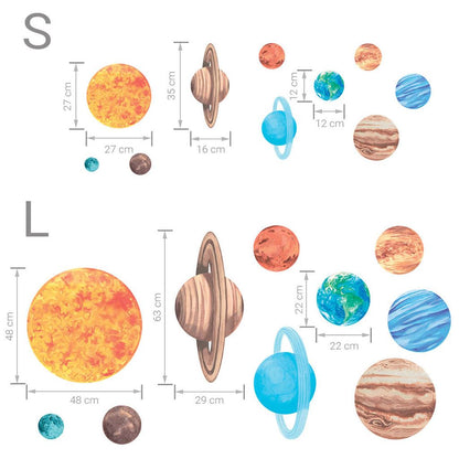 Samolepka na Stenu Slnečná Sústava s - Samolepky - Bayo