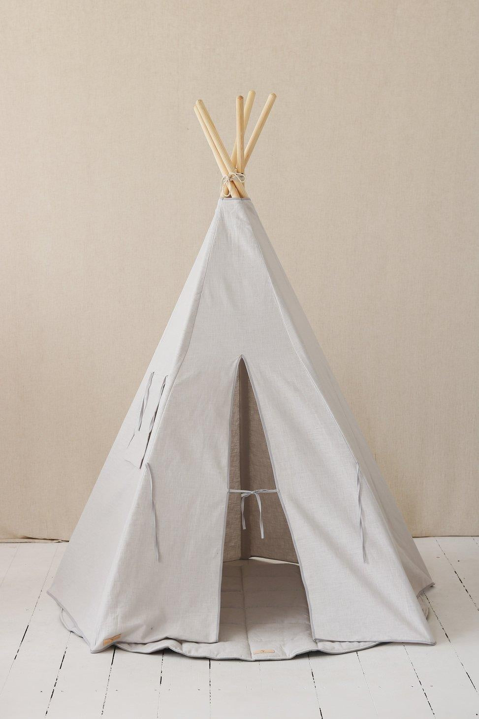 Teepee stan - Sivý ľanový - Moi Mili - Teepee - Moi Mili - KiiDS.SHOP