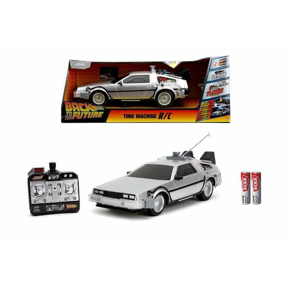 Auto na Diaľkové Ovládanie Back to The Future Delorean Striebristý 1:16 - Modely