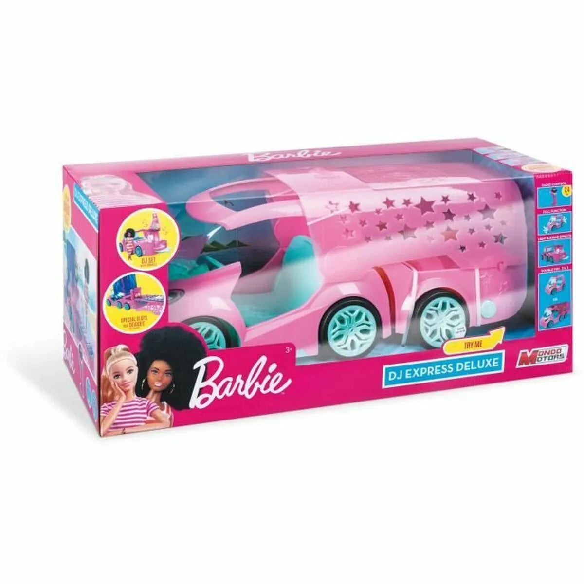 Auto na Diaľkové Ovládanie Barbie Dj Express Deluxe 50 Cm 2,4 Ghz - Hračky a Hry Vozidlá