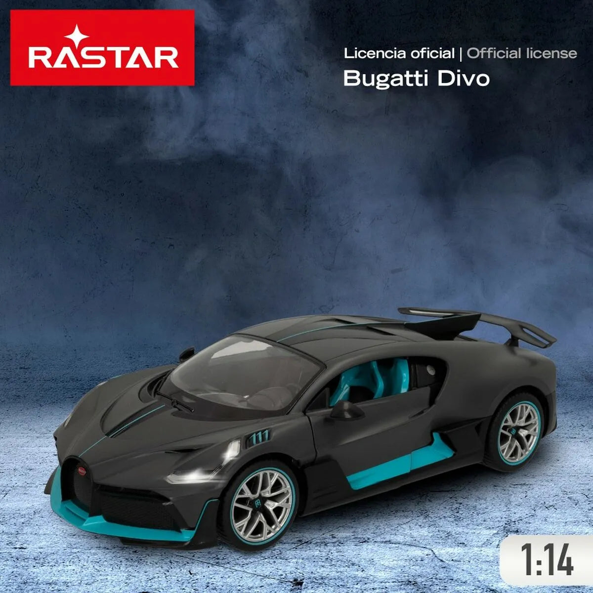 Auto na Diaľkové Ovládanie Bugatti Divo 1:14 Tmavo-sivá (2 Kusov) - Hračky a Hry Vozidlá