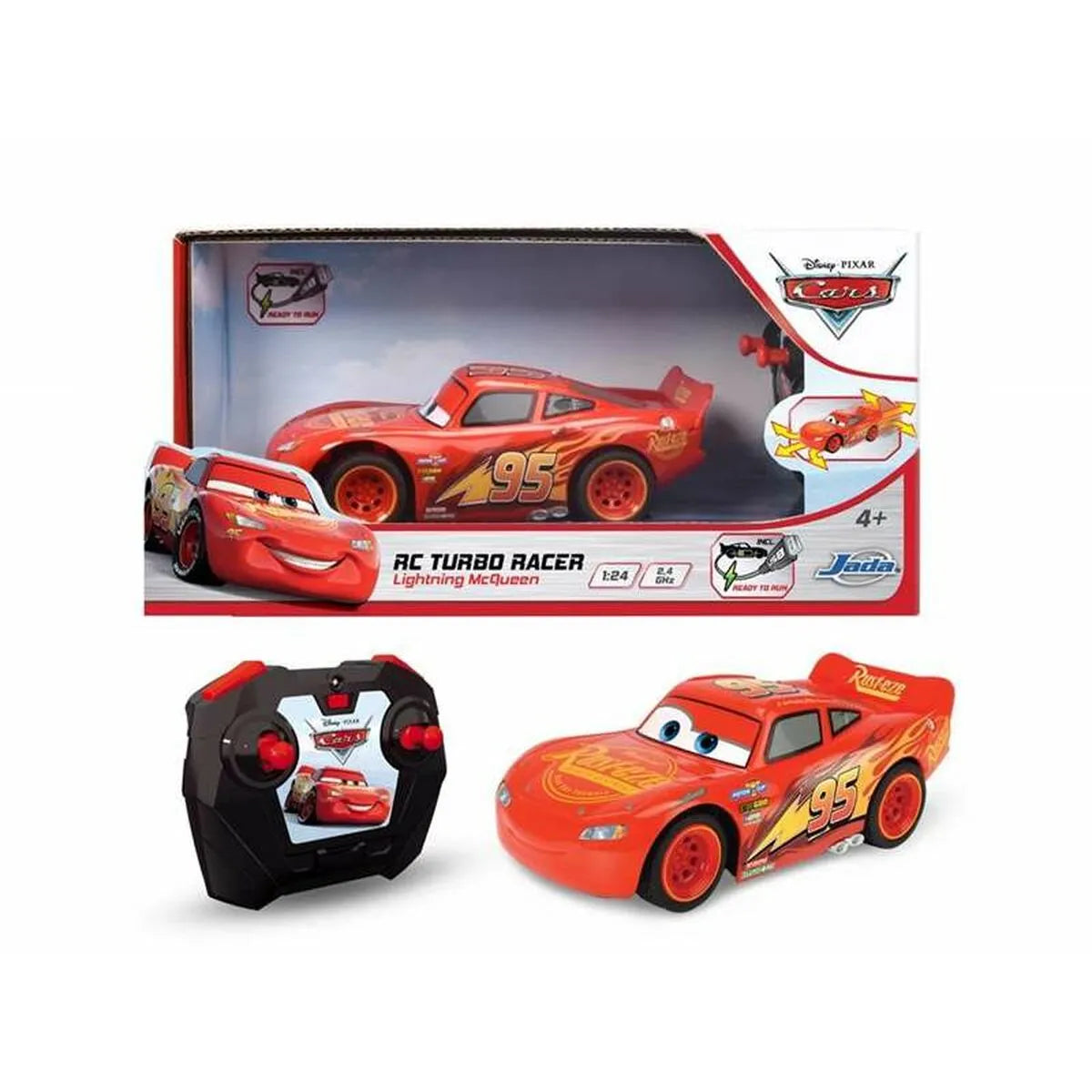 Auto na Diaľkové Ovládanie Cars Turbo Racer Lightning Mcqueen 1:24 17 Cm - Hračky a Hry Vozidlá