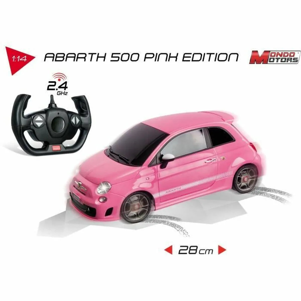 Auto na Diaľkové Ovládanie Mondo Fiat 500 Abarth Ružová 1:14 - Hračky a Hry Vozidlá