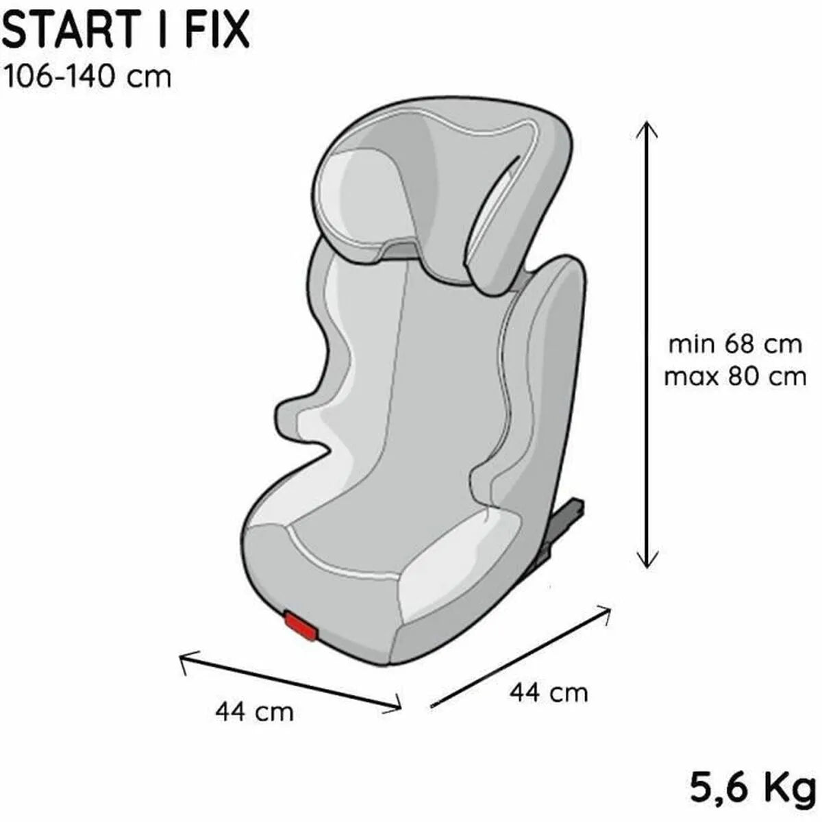 Autosedačka Nania Start červená Isofix - Autosedačky