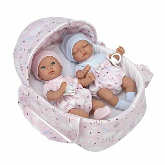 Bábika Bábätko Arias Elegance Twins 28 Cm Košík - Bábiky