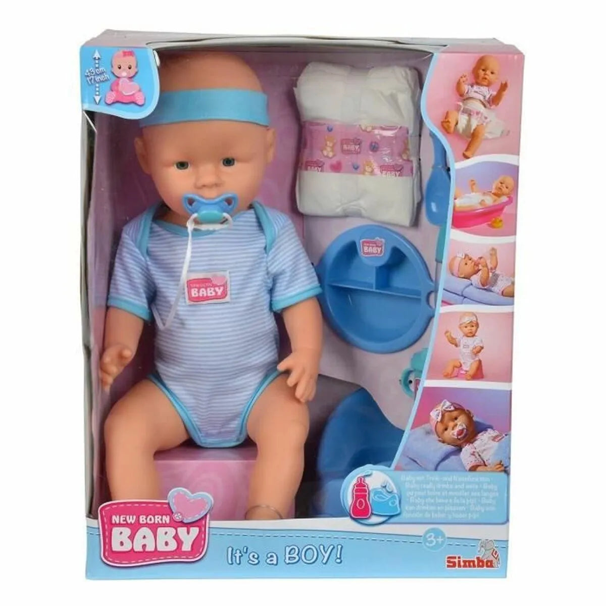 Bábika Bábätko s Doplnkami Simba New Born Baby 43 Cm - Bábiky Bábätká