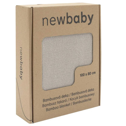 Bambusová Pletená Deka New Baby 100x80 Cm Light Grey - Deky - New Baby