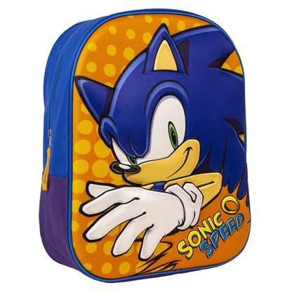 Batoh pre Deti 3d Sonic Oranžová Modrá 25 x 31 9 Cm - Batohy