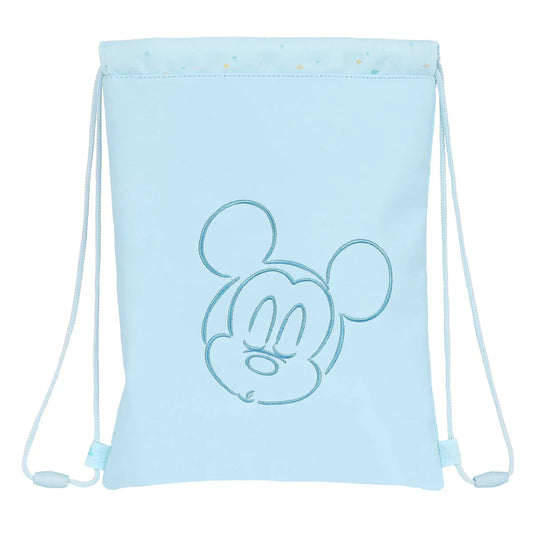 Batoh so šnúrkami Mickey Mouse Baby Svetlá Modrá 26 x 34 Cm - športy a Outdoor Výrobky pre Fanúšikov