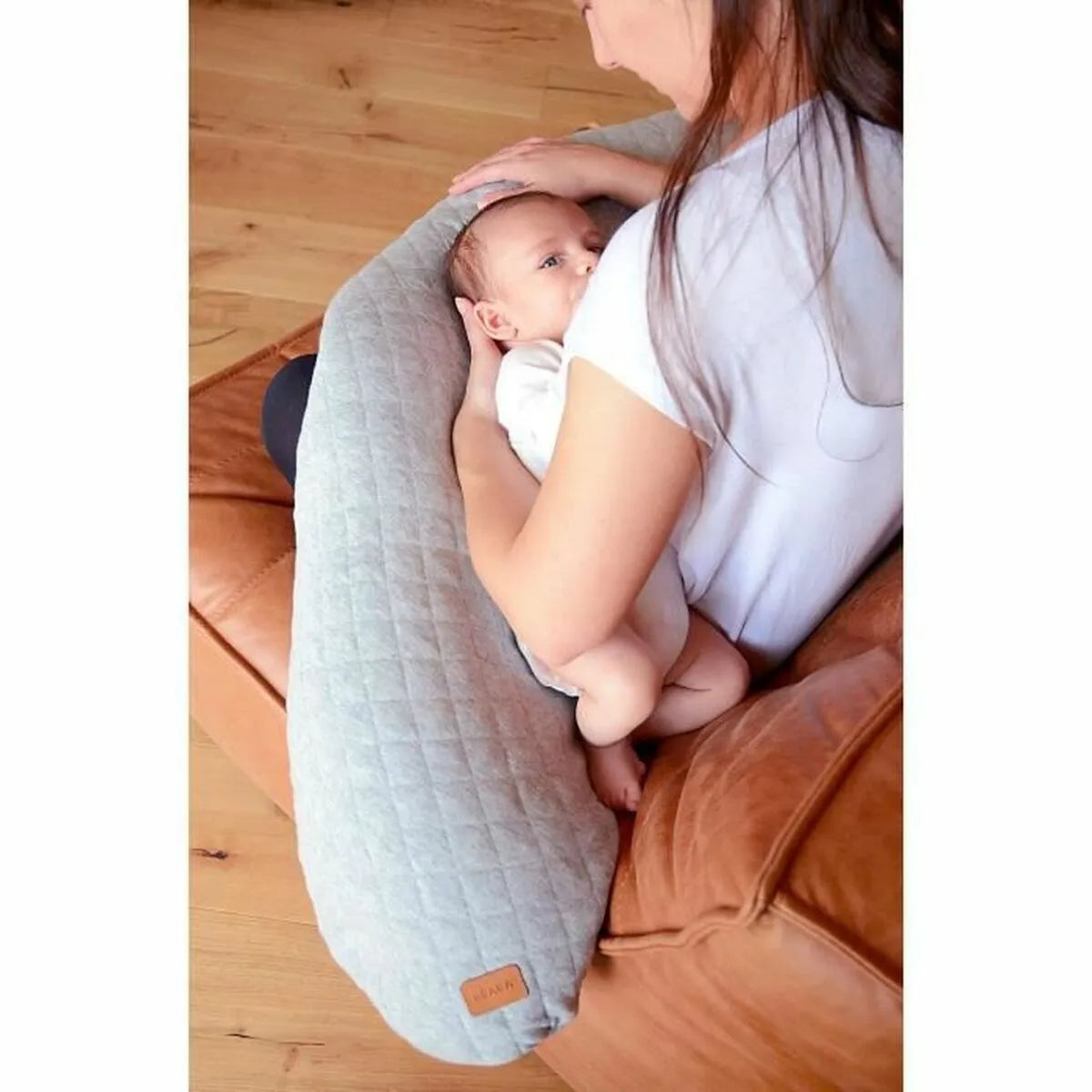 Breastfeeding Cushion Béaba Big Flopsy Sivá - Dieťa Dojčenie a Kŕmenie