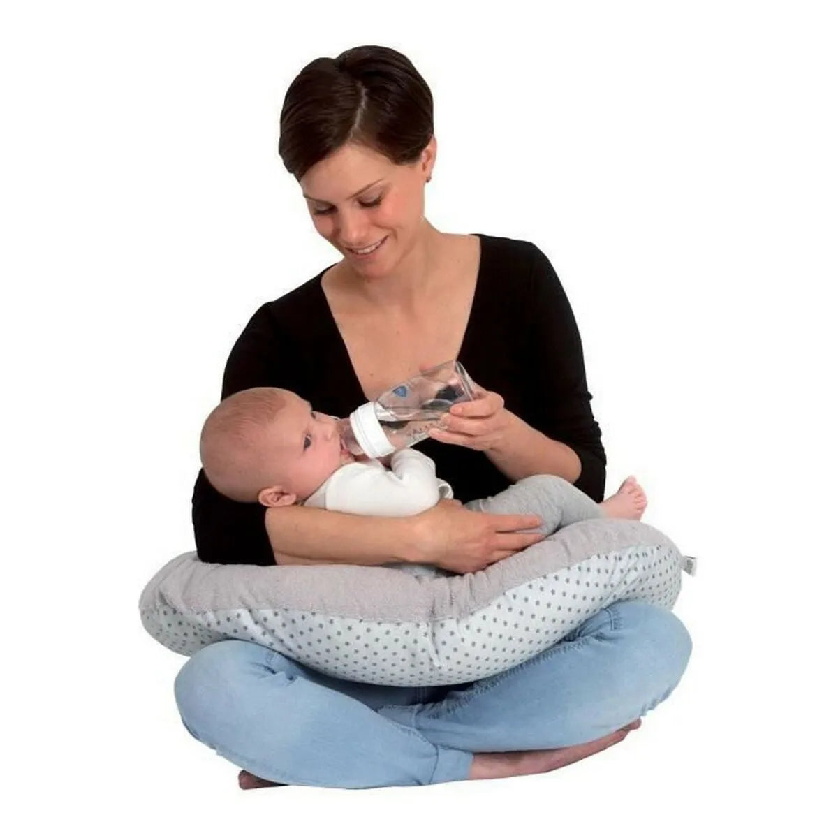 Breastfeeding Cushion Tineo Polka Dots Sivá - Dieťa Dojčenie a Kŕmenie